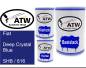 Preview: Fiat, Deep Crystal Blue, SHB / 816: 500ml Lackdose + 500ml Klarlack + 250ml Härter - Set, von ATW Autoteile West.